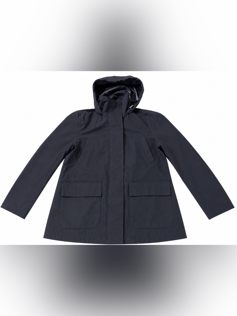 Brooks Brothers Red Fleece Hooded Rain Jacket Navy Water Resistant Women’s 6